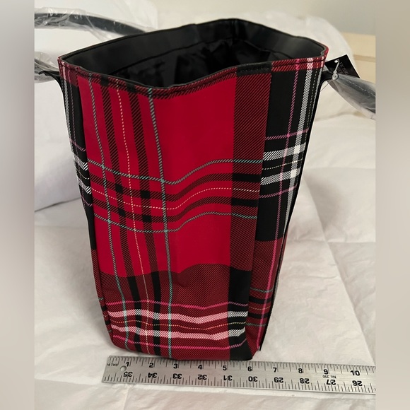 Victoria’s Secret red plaid tote bag. NWT. - Picture 2 of 7